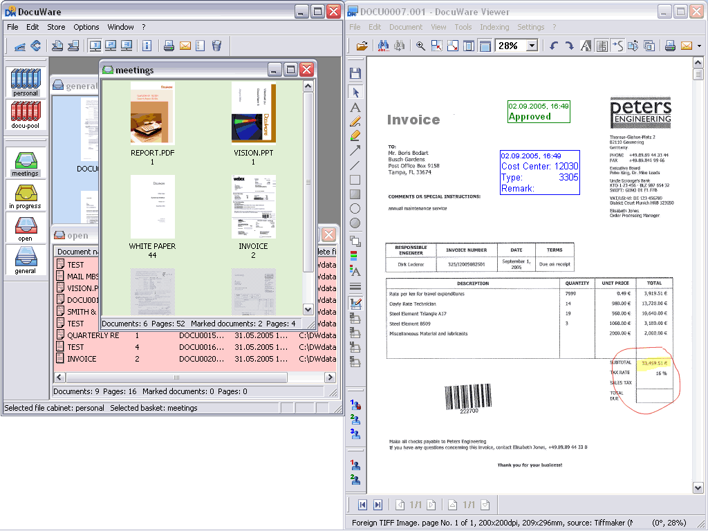 DocuWare Screenshot